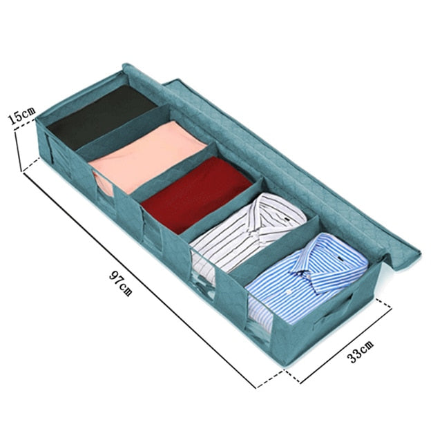 Under Bed Clothes Item Storage Dustproof Storage Bag Container Clothes Organizer