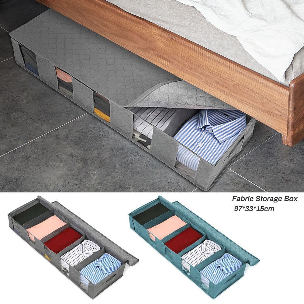 Under Bed Clothes Item Storage Dustproof Storage Bag Container Clothes Organizer