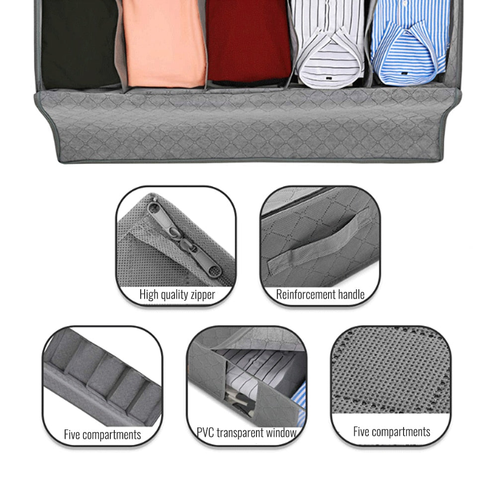 Under Bed Clothes Item Storage Dustproof Storage Bag Container Clothes Organizer