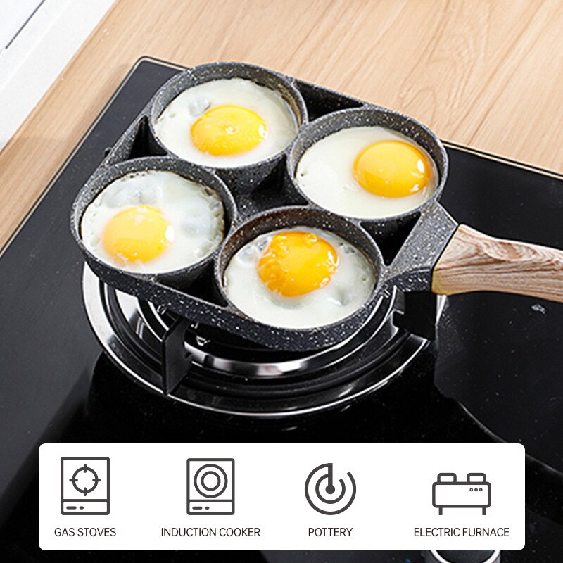 Four-Hole Frying Pot Pan Thickened Omelet Pan