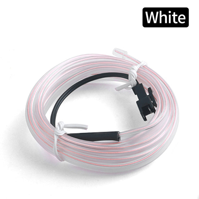 1M Flat Edge USB EL Wire Neon Strip Light Car Dashboard Decoractive LED Rope