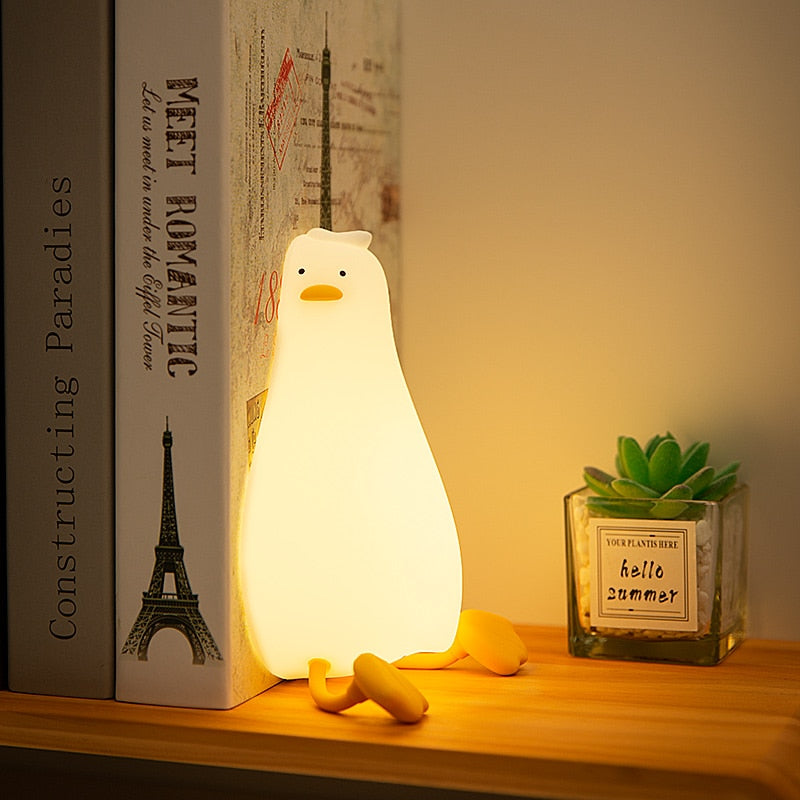 LED Night Light For Kids Duck Cute Animal Silicone Lamps