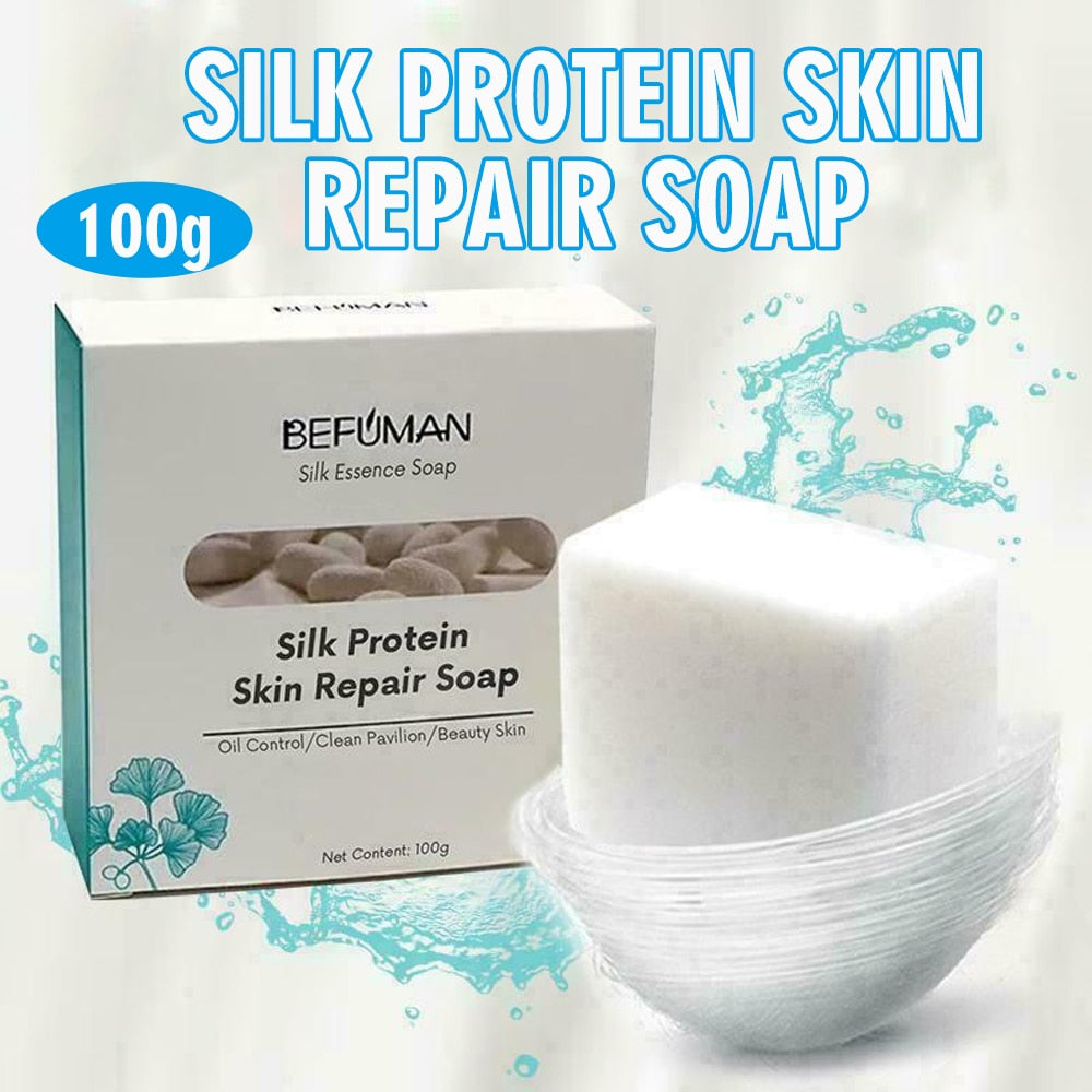 Silk Protein Skin Repair Soap Natural Goat Milk Cleansing Soap