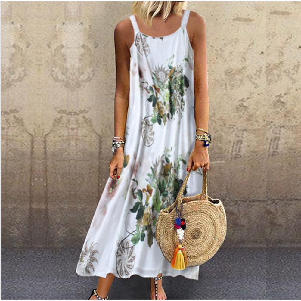 Women's Strap Dress Maxi long Dress Sleeveless Geometric Hot Elegant Blushing Pink Green M L XL XXL 3XL 4XL 5XL