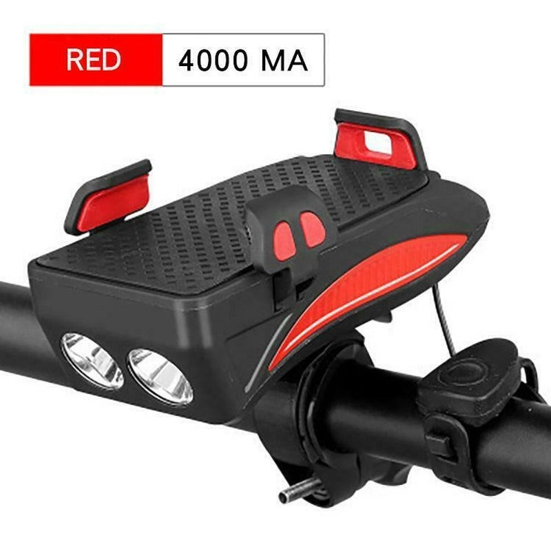 Multifunction Bike Light Flashlight With Phone Holder