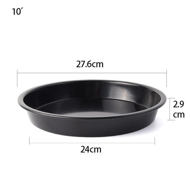 Non-Stick Pizza Pan Bakeware Carbon Steel Pizza Plate Round