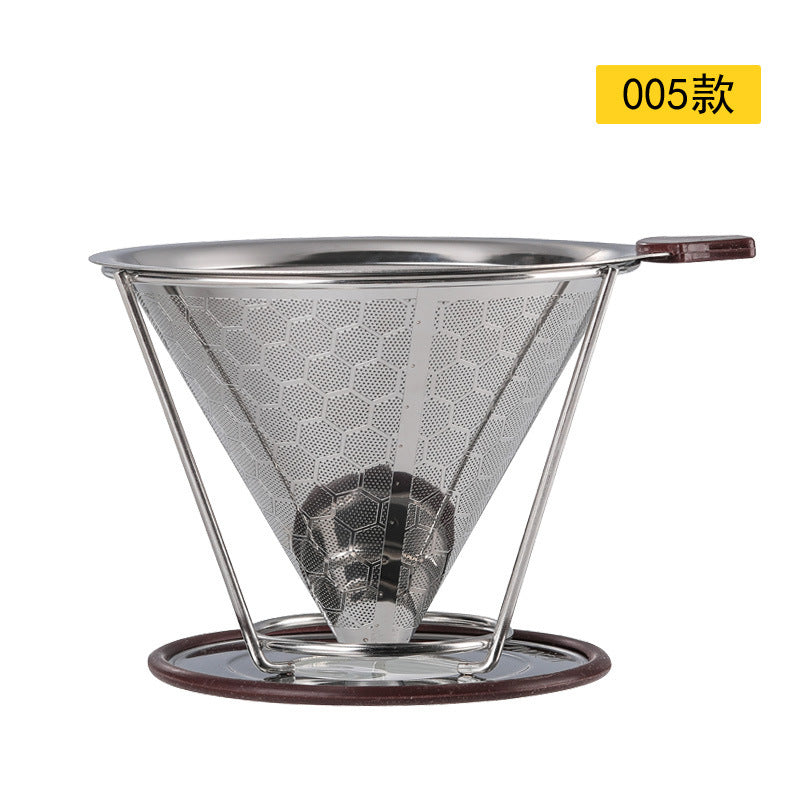 Stainless Steel Coffee Filter Funnel Coffee Dripper Filter