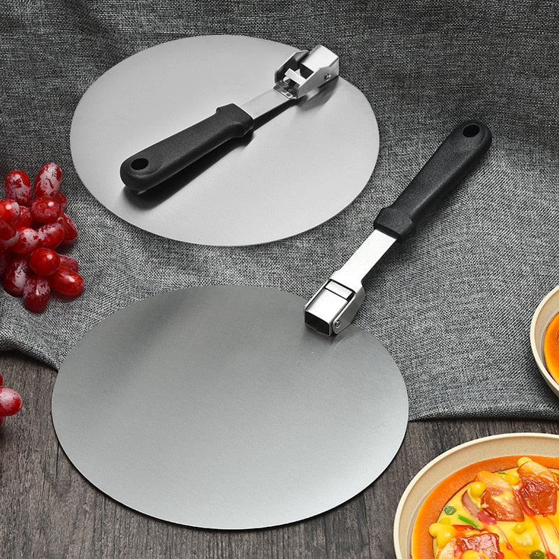 Pizza Shovel Spatula Handle Foldable Round Stainless Steel Tools