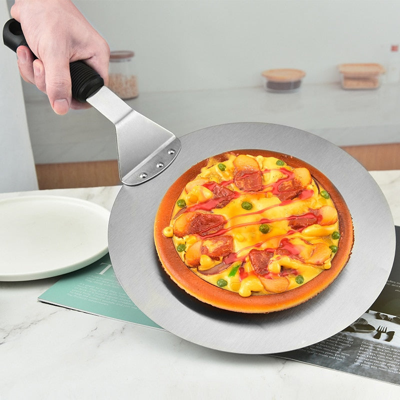 Pizza Shovel Spatula Handle Foldable Round Stainless Steel Tools