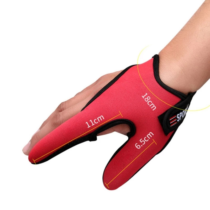 2 Fingers Protector Breathable Anti-Slip Anti-Cut Fishing Gloves
