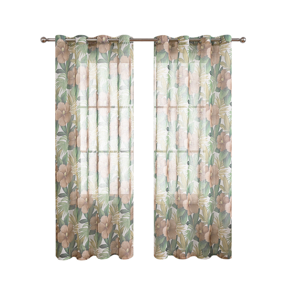 Multicolored Big Flower Curtain Curtain Living Room Study Bedroom Curtain