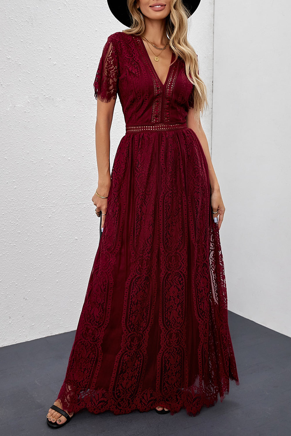 White Fill Your Heart Lace Maxi Dress