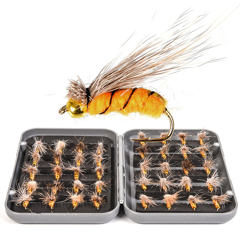 40Pcs/Box Trout Nymph Fly Fishing Lure Assorted Flies Kit