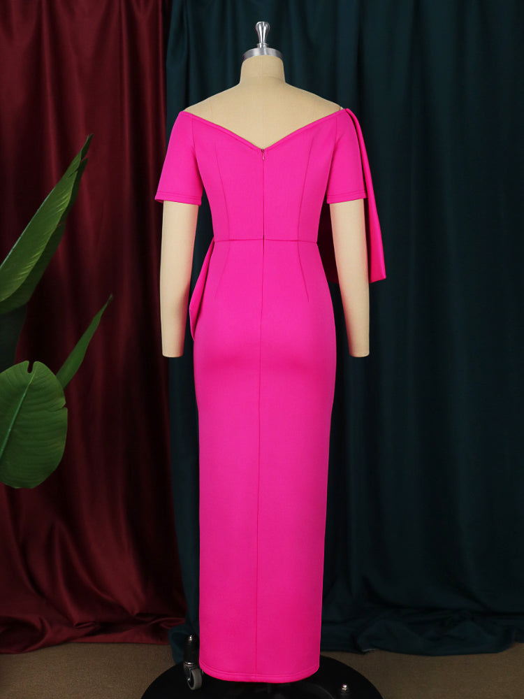 Plus Size Long Prom Dresses Sexy Off Shoulder Bodycon Party Dress Gowns