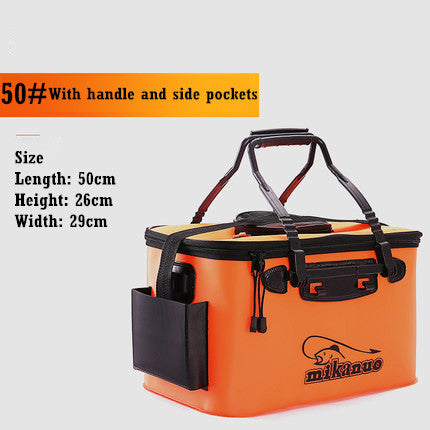 Portable Fishing Storage Boxes Fold Live Fish Bag Organizer Bucket