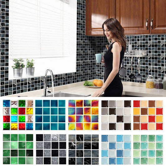 3D Self Adhesive Backsplash Diy Kitchen Bathroom Wall Sticker Vinyl Wallpaper Home Decor