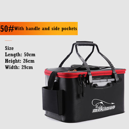 Portable Fishing Storage Boxes Fold Live Fish Bag Organizer Bucket