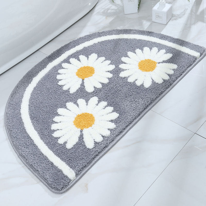 Daisy Fluffy Water Absorbent Bath Mat Toilet Non-Slip Doormat