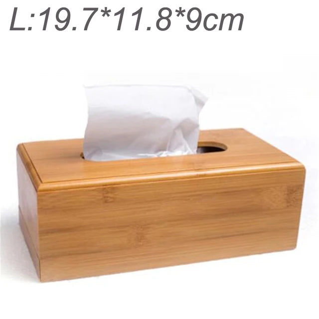 Bamboo Tissue Box Table Napkins Tissue Paper Case