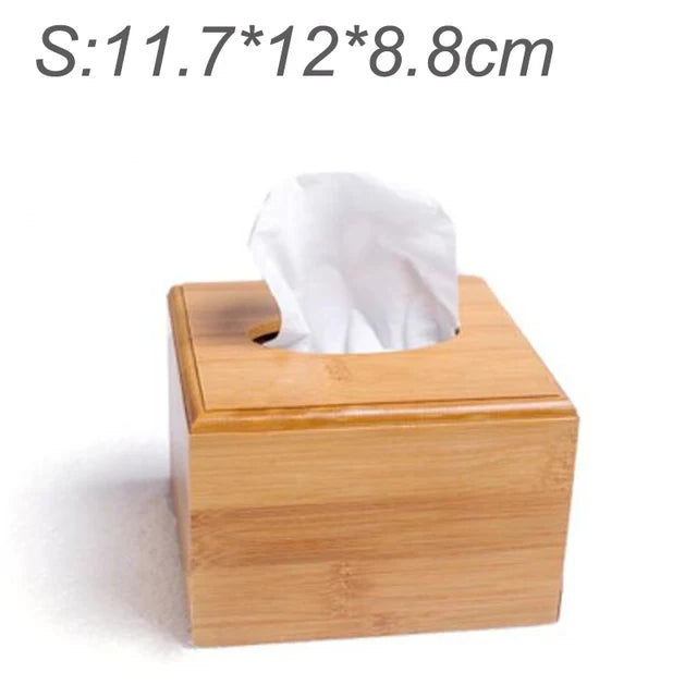 Bamboo Tissue Box Table Napkins Tissue Paper Case