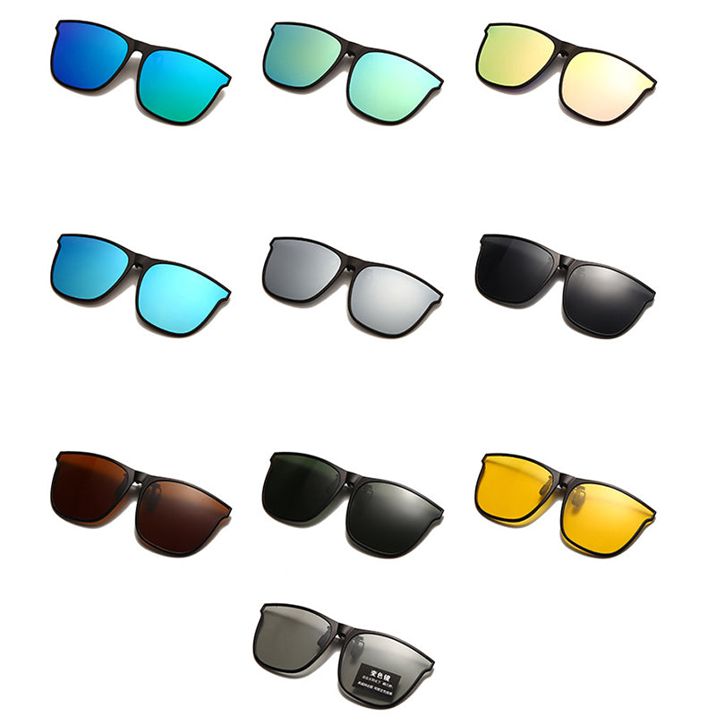 Fashionable Flip-up Polarized Sunglasses Clip Large Frame Sunglasses