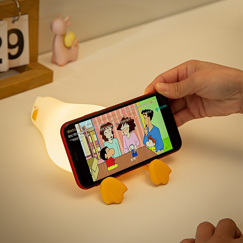 LED Night Light For Kids Duck Cute Animal Silicone Lamps