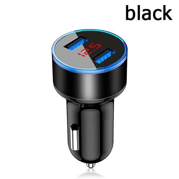 Fast Charging Universal Aluminum Dual USB Car Charger Adapter