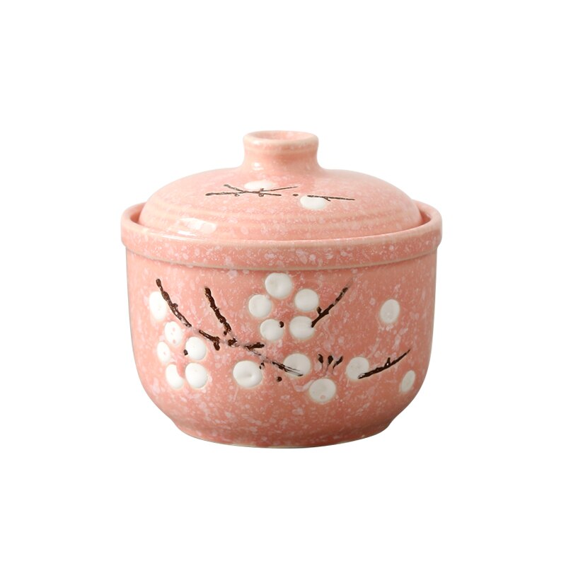 350ML Plum Blossom Ceramic Cookware Soup Pot Cooking Pot