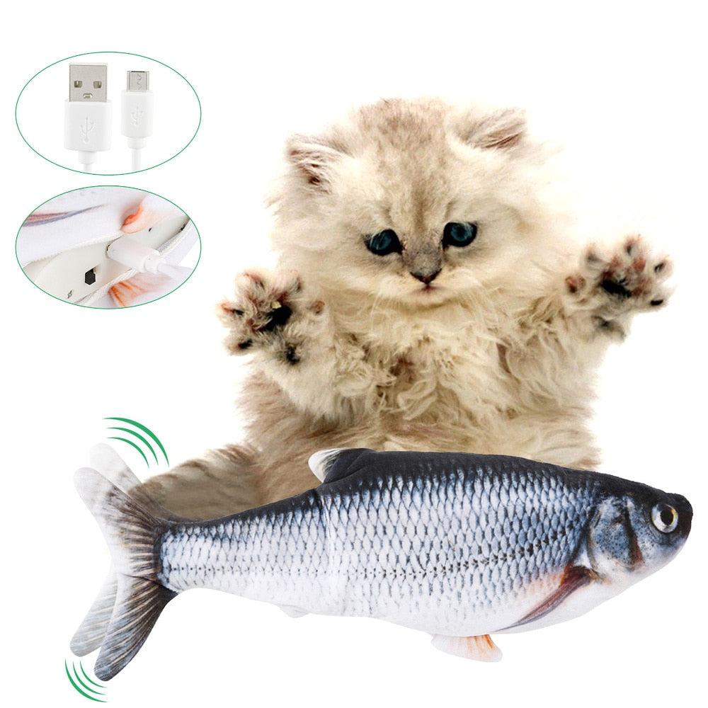 Electric Cat Toy 3D Fish Interactive Cat Toys