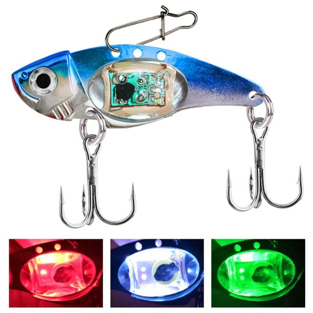 LED Light Fishing Lure Treble Hook Electronic Fishing Bait Lamp Luminous Bait