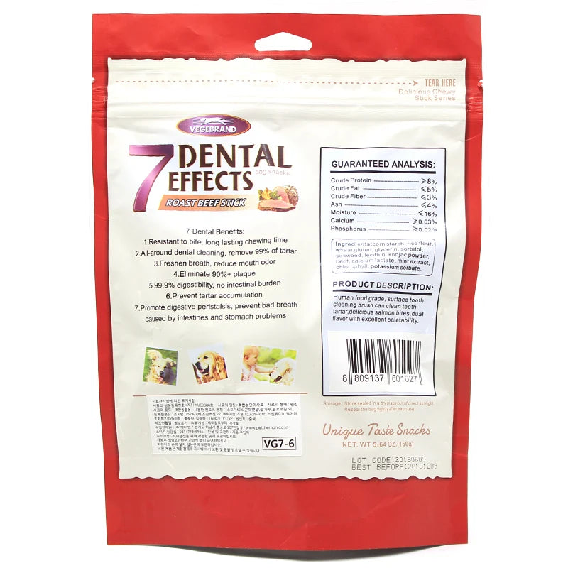 1000Pcs Beef Flavor Dental Bone Dog Snacks