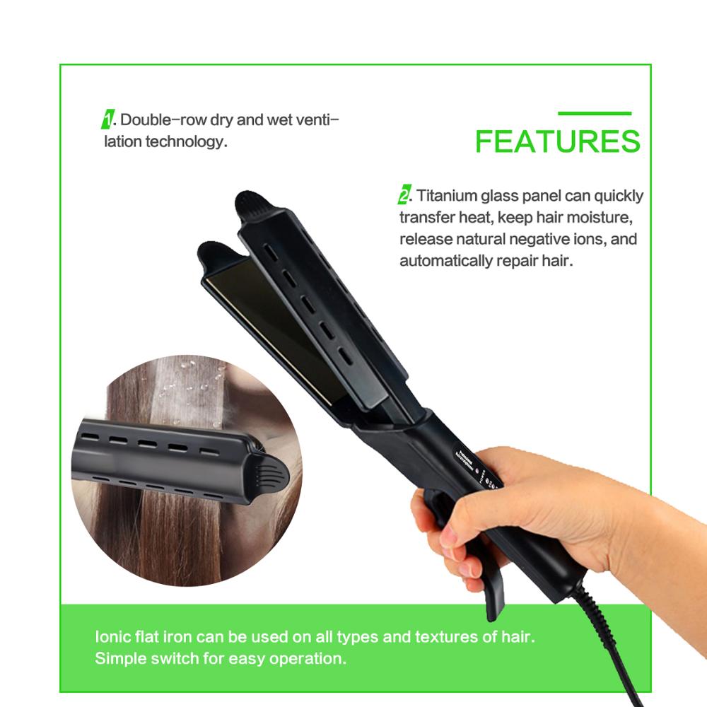 Iron Ceramic Heating Hair Salon Negative Ion Hair Straightener