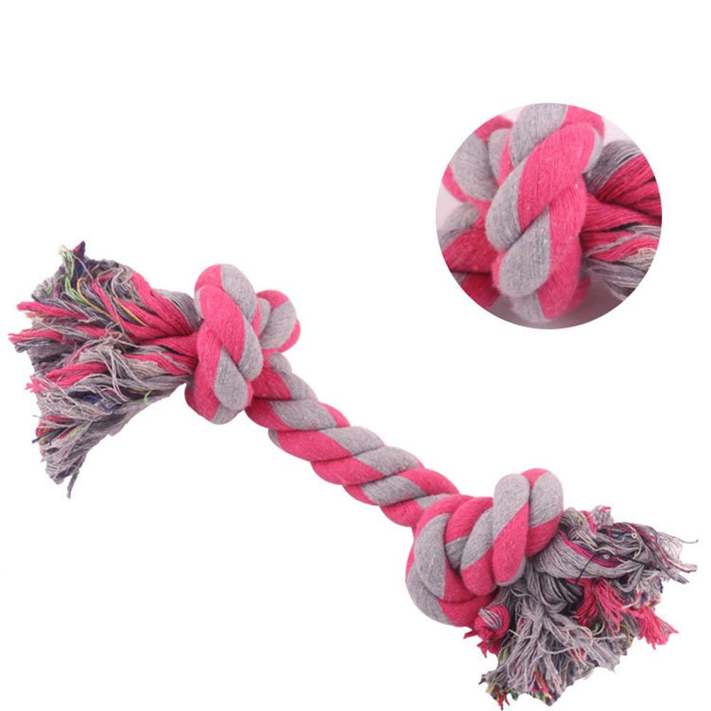 Pet Dog Braided Cotton Rope Bite-resistant Double Knot Dog Chew Toys