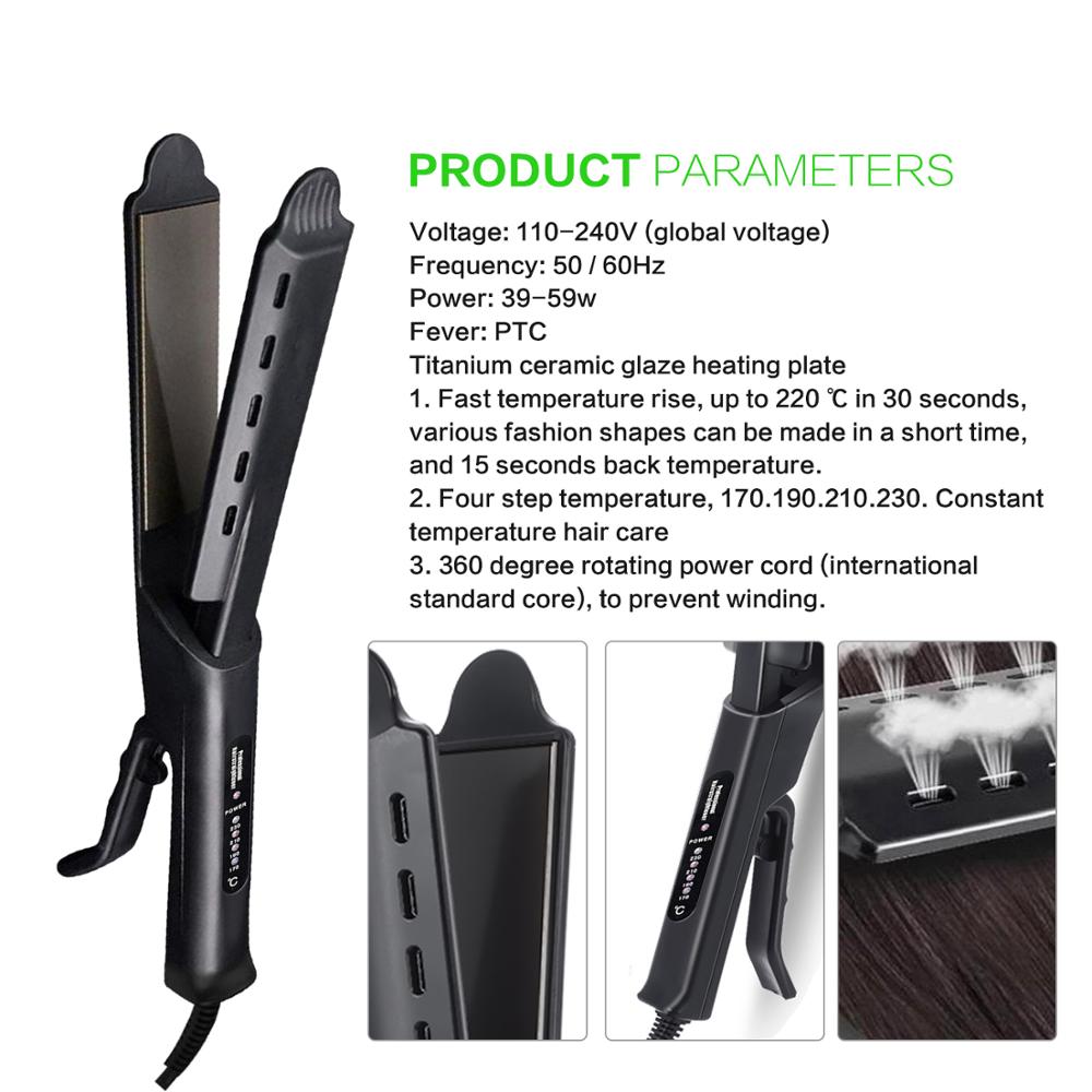 Iron Ceramic Heating Hair Salon Negative Ion Hair Straightener