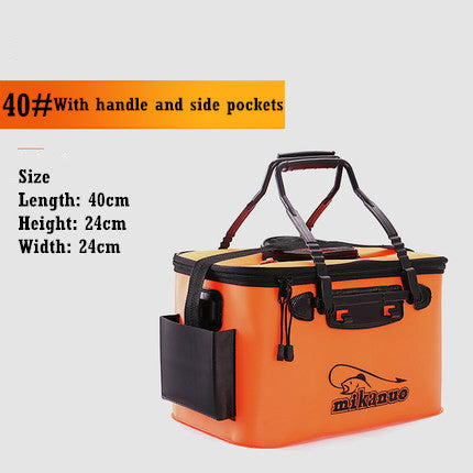 Portable Fishing Storage Boxes Fold Live Fish Bag Organizer Bucket