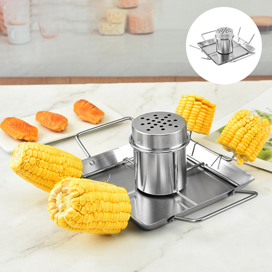 Stainless Steel Beer Can Chicken Roaster Grill Stand with Drip Pan