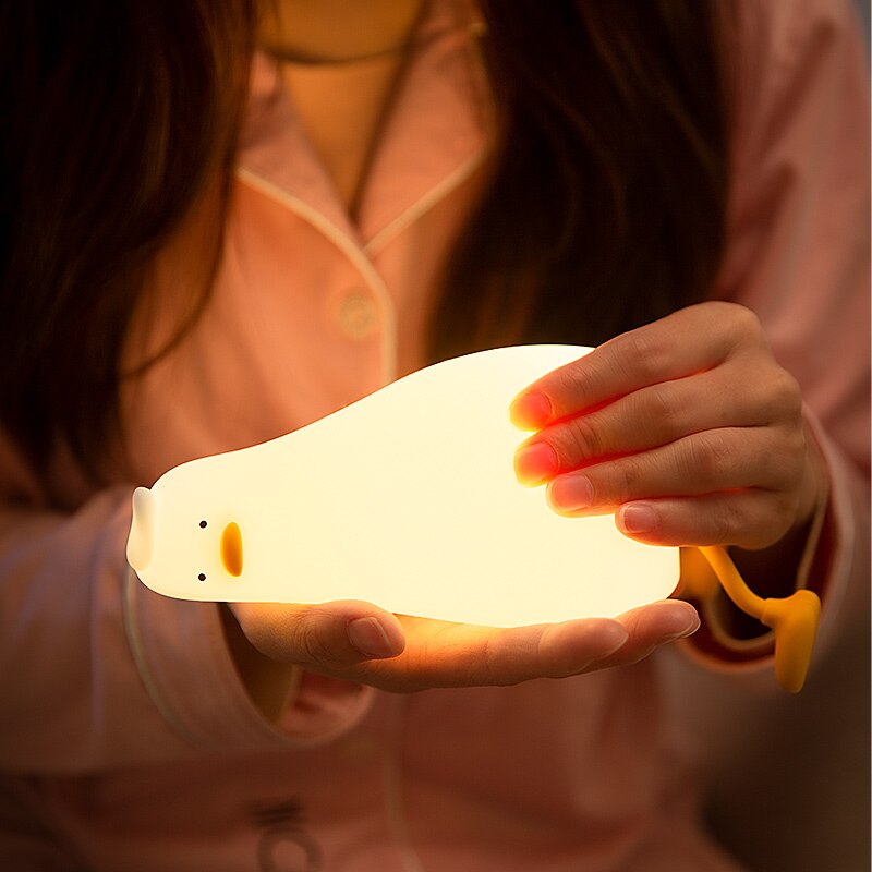 LED Night Light For Kids Duck Cute Animal Silicone Lamps