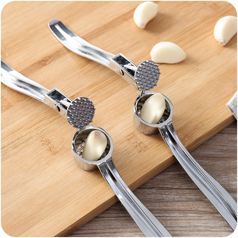 Garlic Press Crusher Kitchen Cooking Vegetable Ginger Squeezer Masher