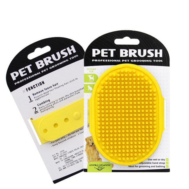 Pet Dog Cat Bath Brush Comb Pets Silicone Washing Glove