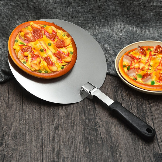 Pizza Shovel Spatula Handle Foldable Round Stainless Steel Tools