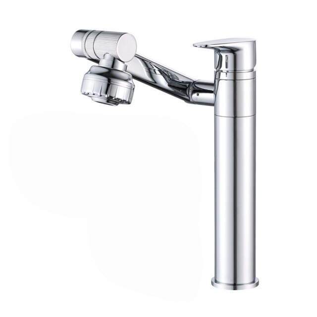 Swivel Sink Faucet Mixer Deck Mount Splash Proof Faucet Shower Head