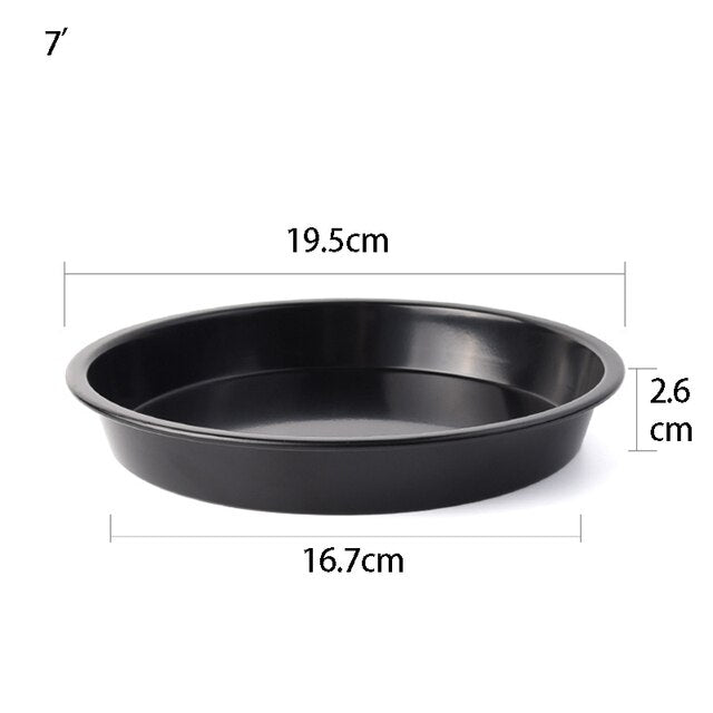 Non-Stick Pizza Pan Bakeware Carbon Steel Pizza Plate Round