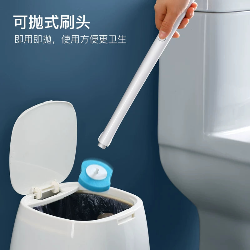 No Dead Angle Replacement Head Wall-Mounted Wash Toilet Brush