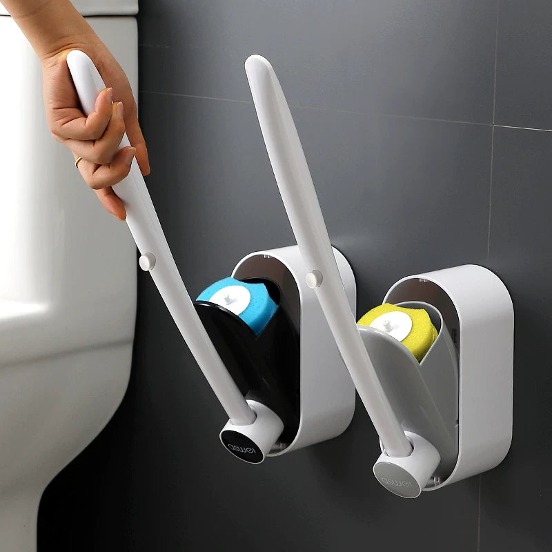 No Dead Angle Replacement Head Wall-Mounted Wash Toilet Brush