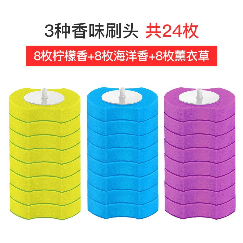 No Dead Angle Replacement Head Wall-Mounted Wash Toilet Brush