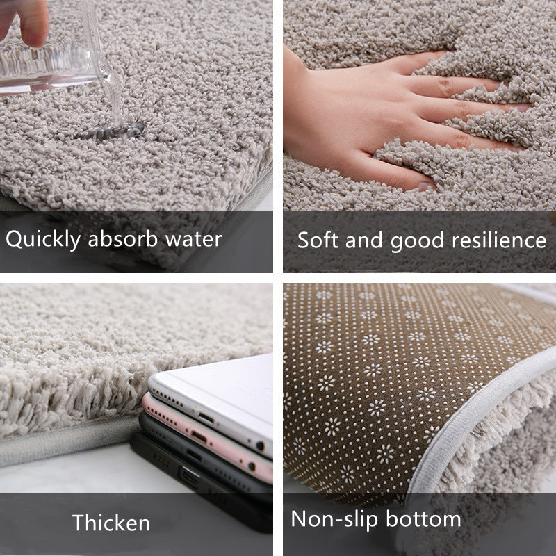 Soft Non-Slip Bath Absorbent Mat Bathroom Mat Thicken Carpet