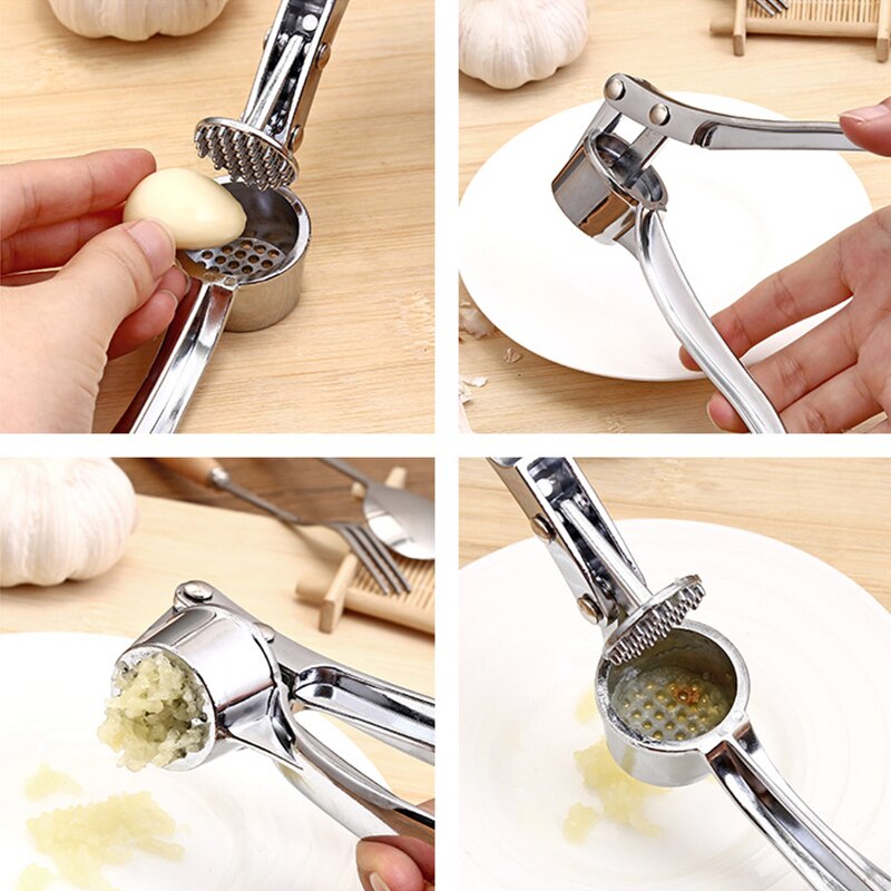 Garlic Press Crusher Kitchen Cooking Vegetable Ginger Squeezer Masher