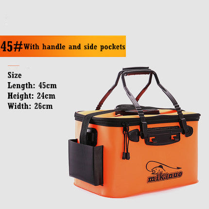 Portable Fishing Storage Boxes Fold Live Fish Bag Organizer Bucket