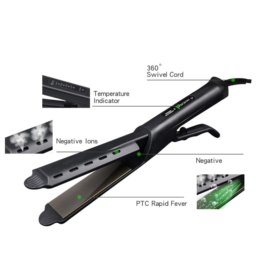 Iron Ceramic Heating Hair Salon Negative Ion Hair Straightener