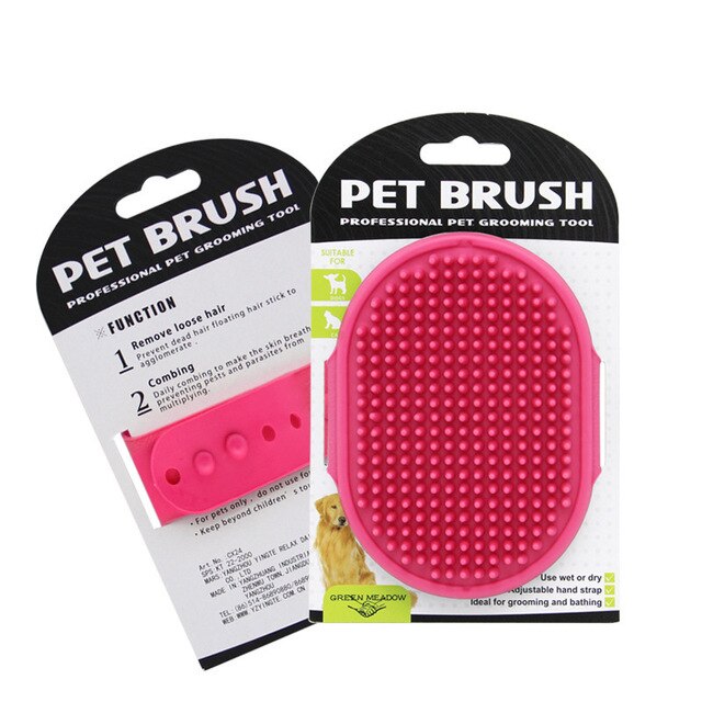 Pet Dog Cat Bath Brush Comb Pets Silicone Washing Glove